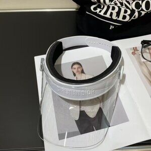 Dior Silver and White Visor